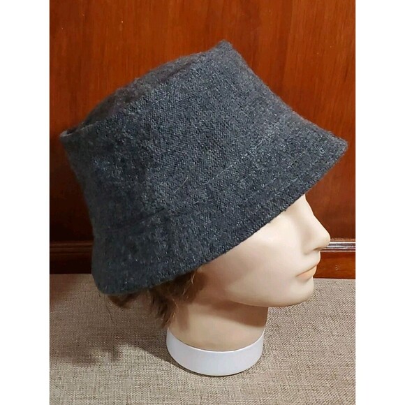 Old Navy M/L Unisex Wool Blend Gray Knit Cloche Bucket Hat - Picture 5 of 9